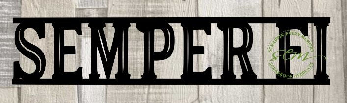 Semper Fi Scrapbook Page Title Single