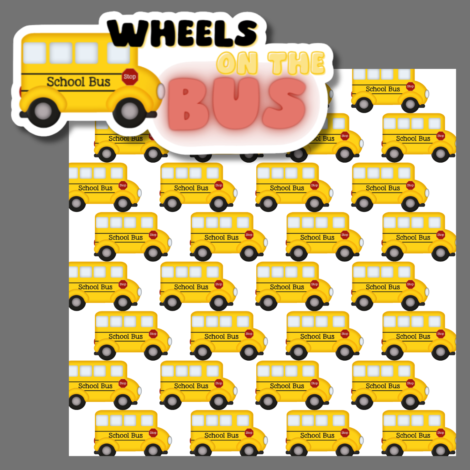 Wheels On The Bus Paper and Title Set