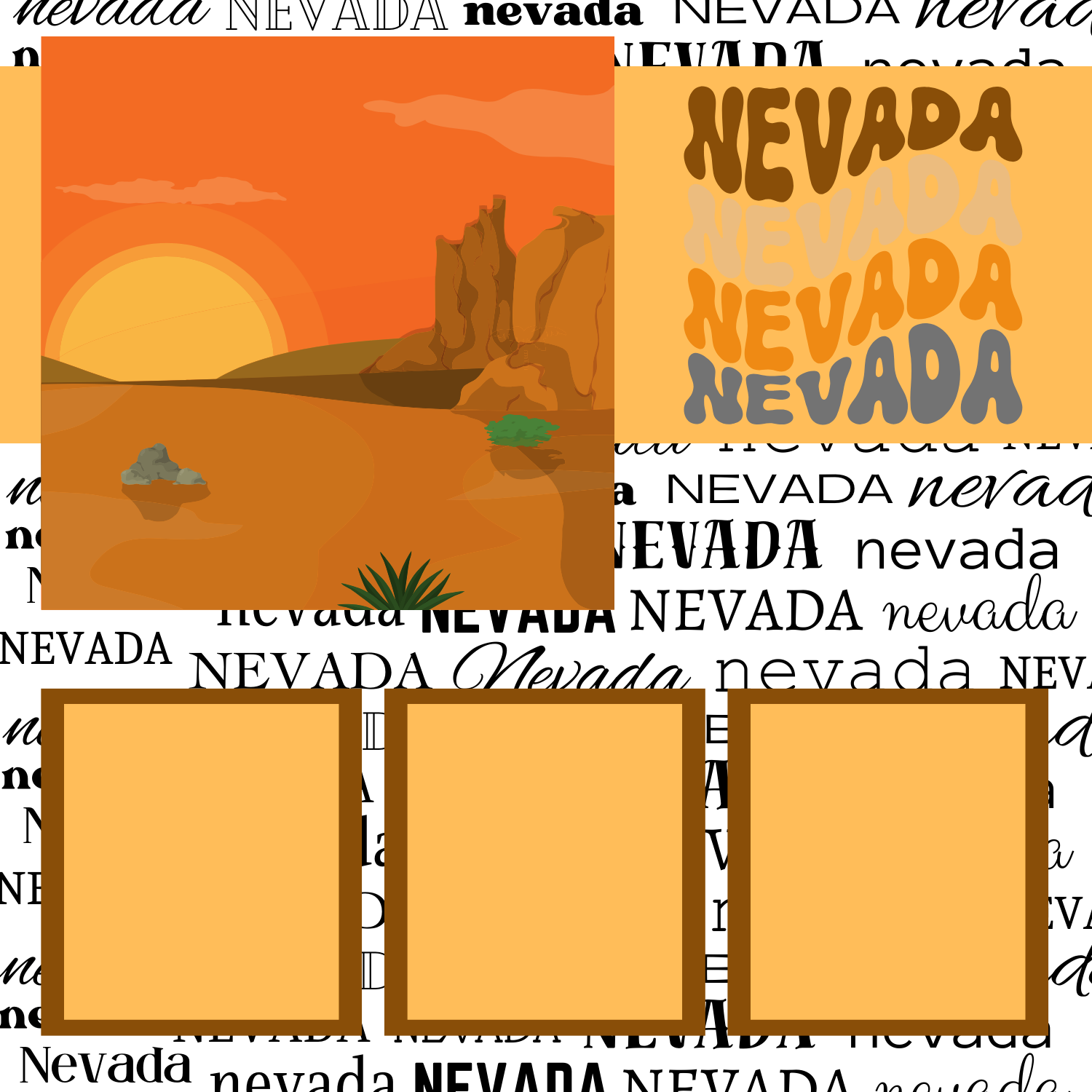 Nevada Premade Scrapbook Page 12x12