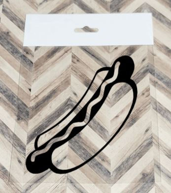 Hot Dog Silhouette Die Cut