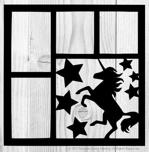 Unicorn Scrapbook Overlay
