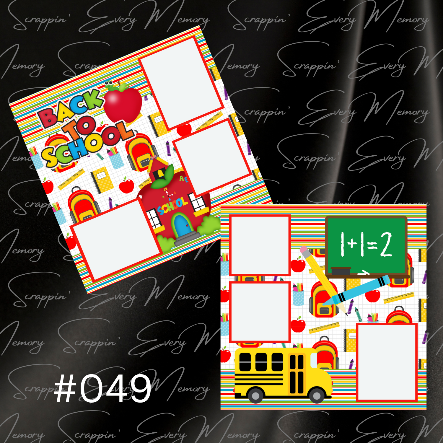 Back To School 2 Page Premades #049