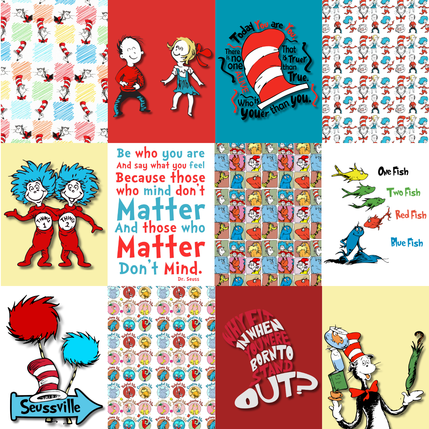Dr Seuss Journal Card Sheet
