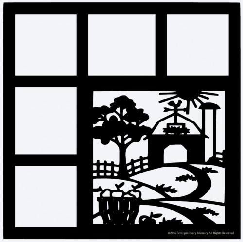 Fall Scene Scrapbook Overlay