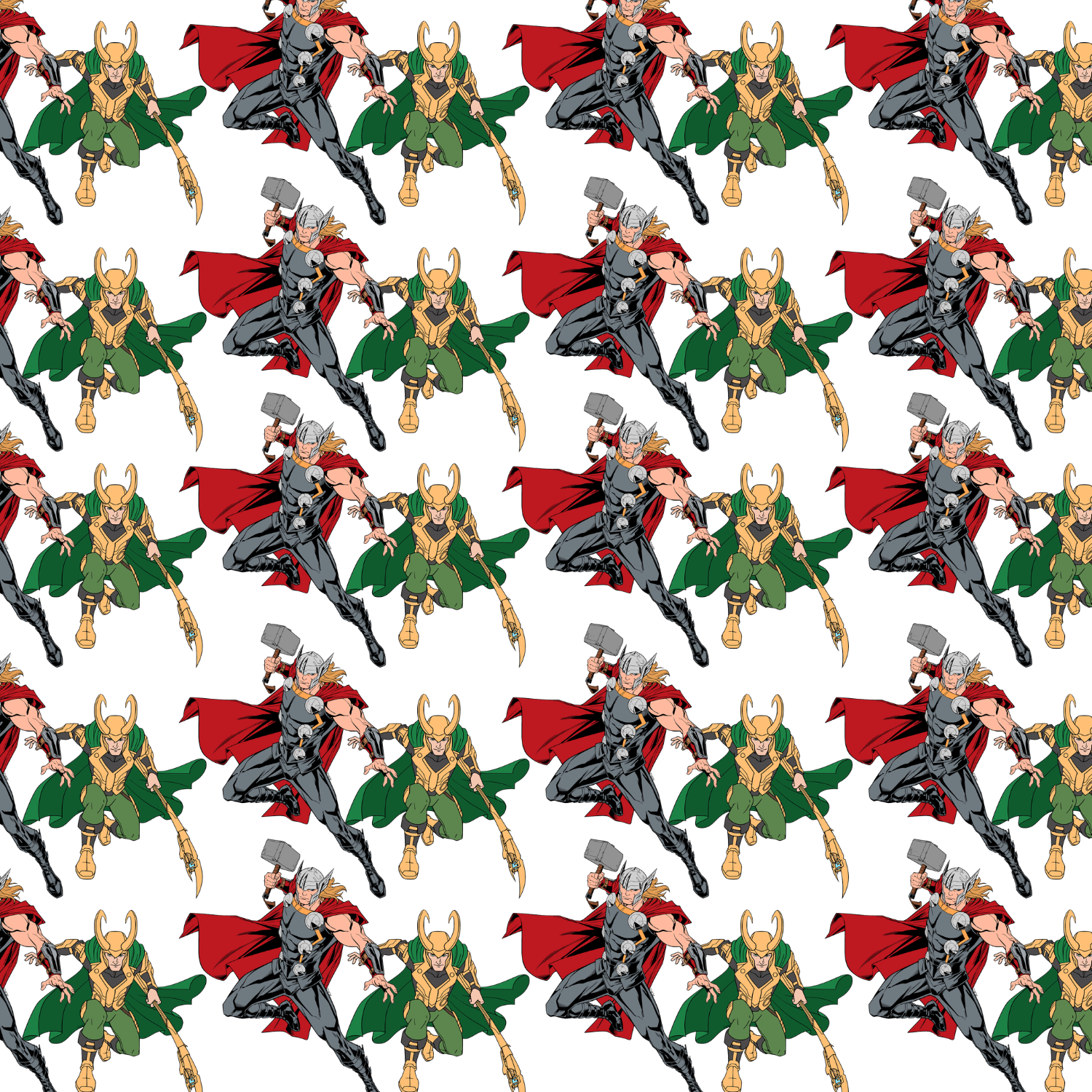 Thor and Loki Scrapbook Paper 12x12