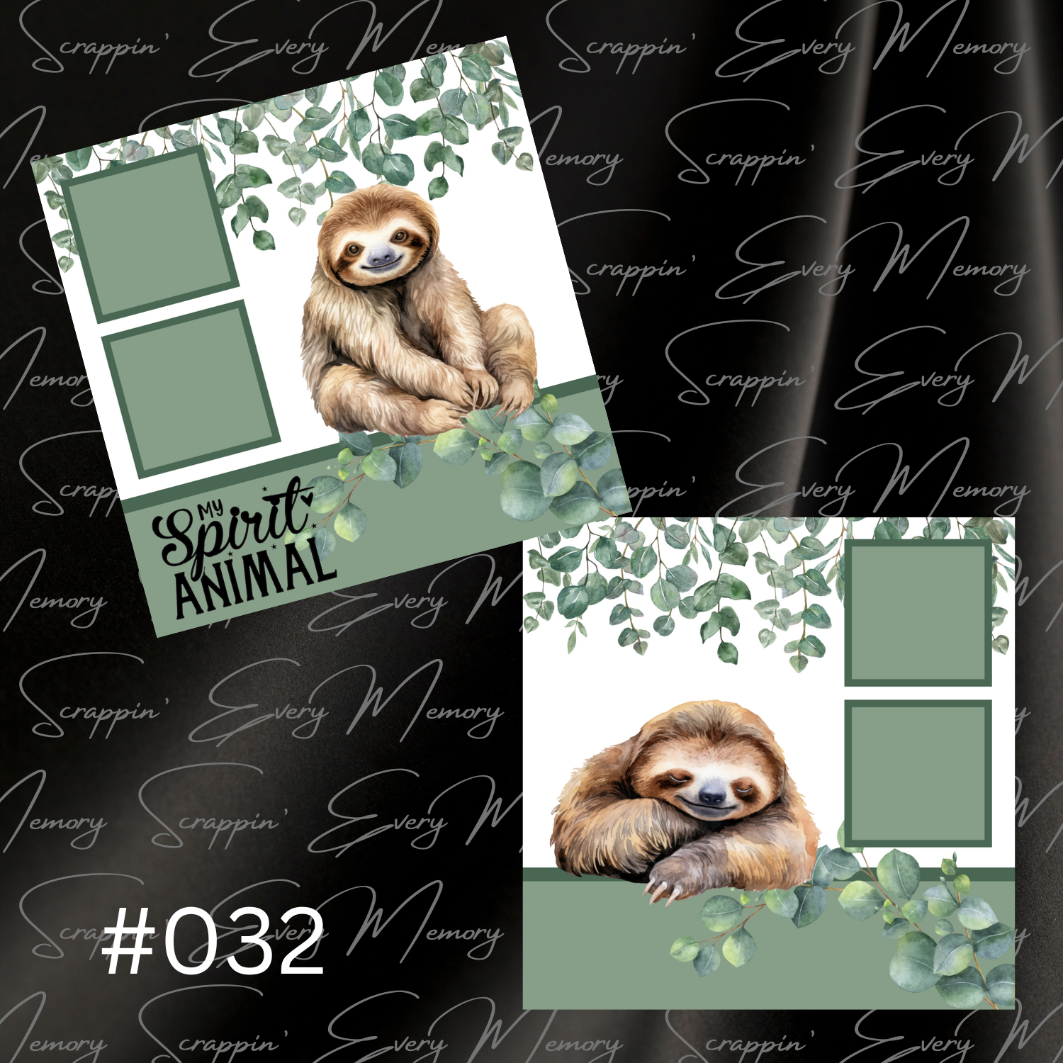 My Spirit Animal Sloth 2 Page Premades #032