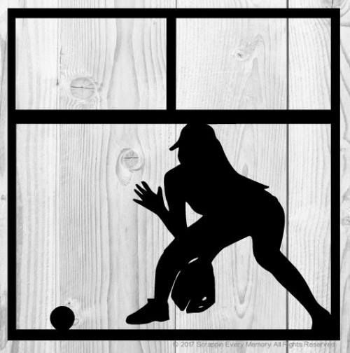 Softball Scrapbook Overlay