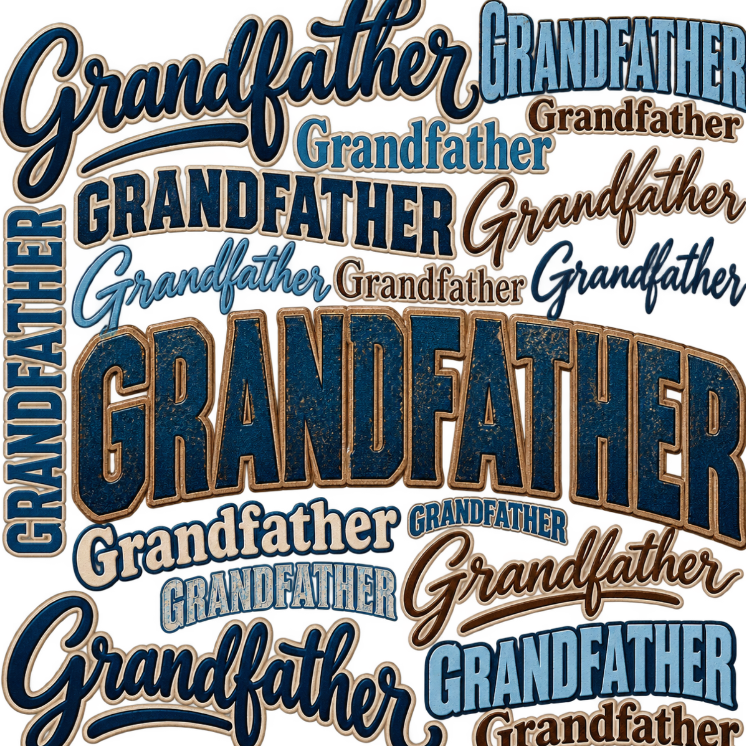 Grandfather Scrapbook Paper 12x12