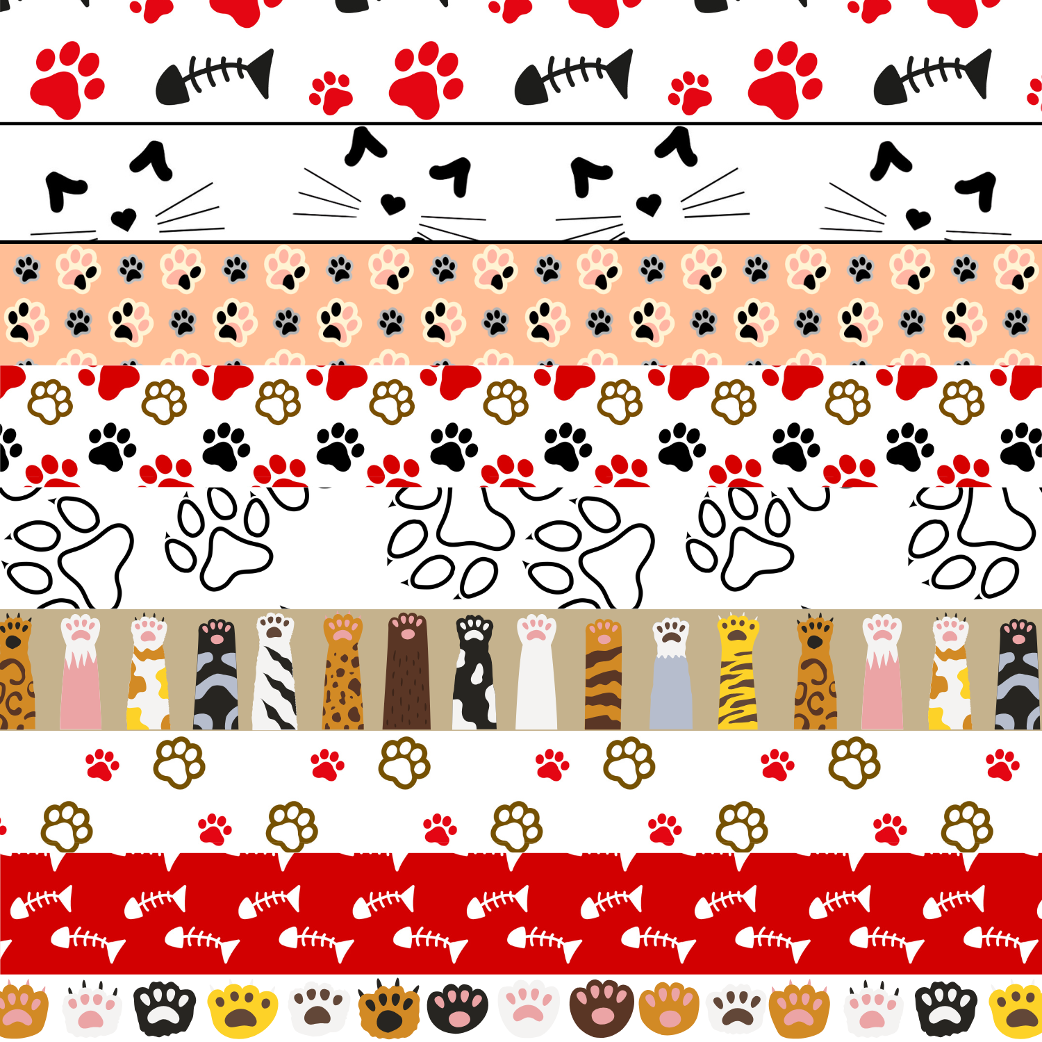 Cats Border Sheet