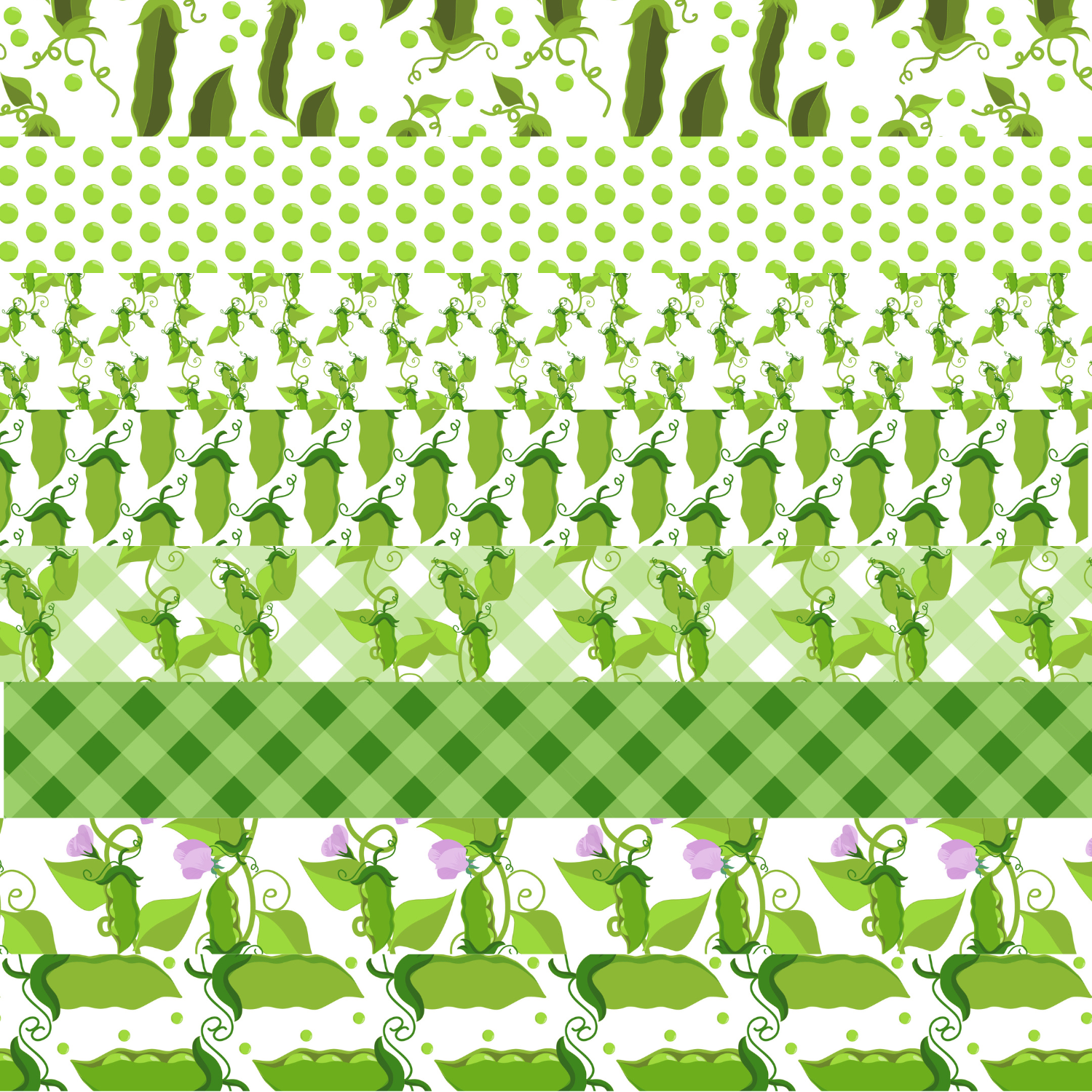 Peas in a Pod Border Sheet