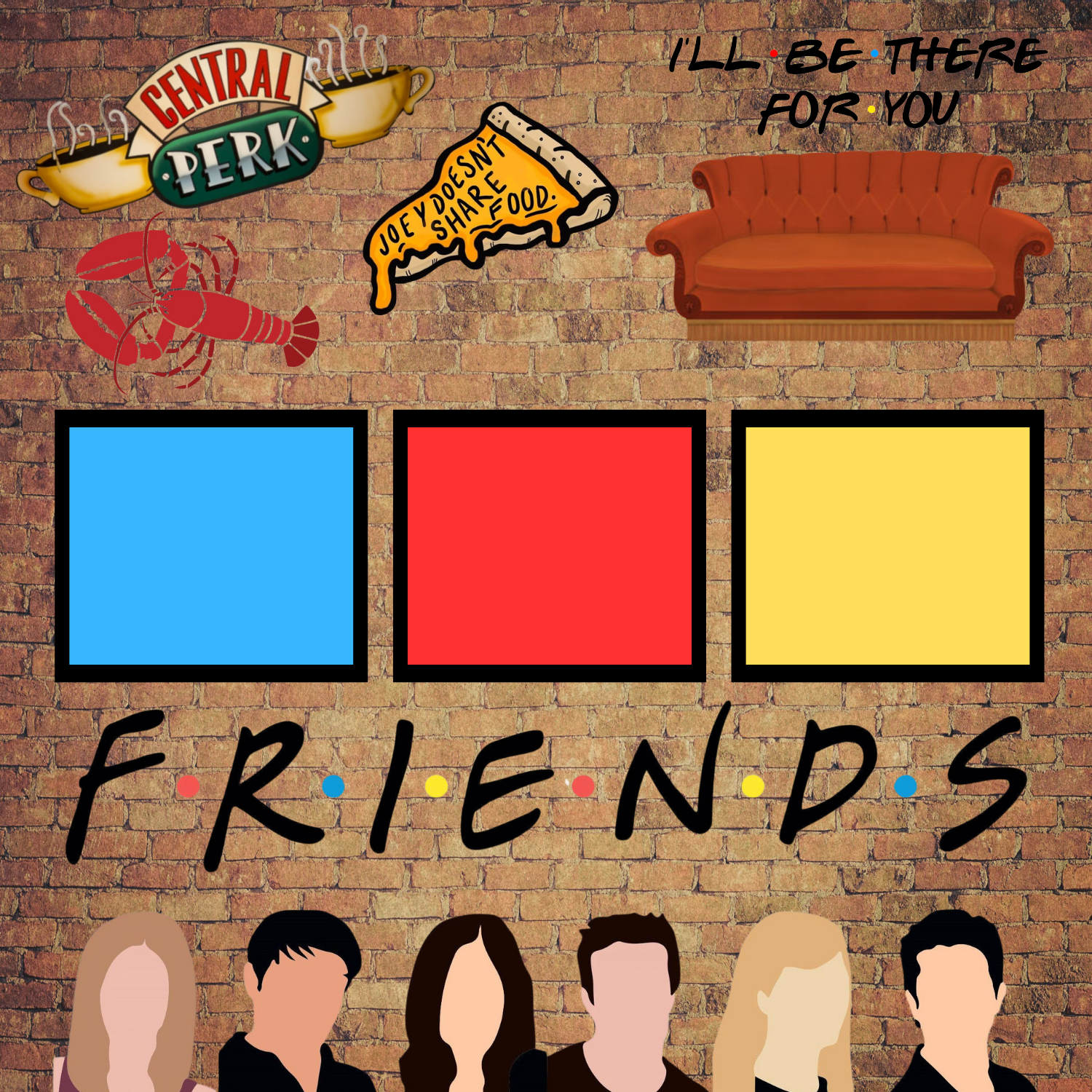 Friends Premade Scrapbook Page 12x12