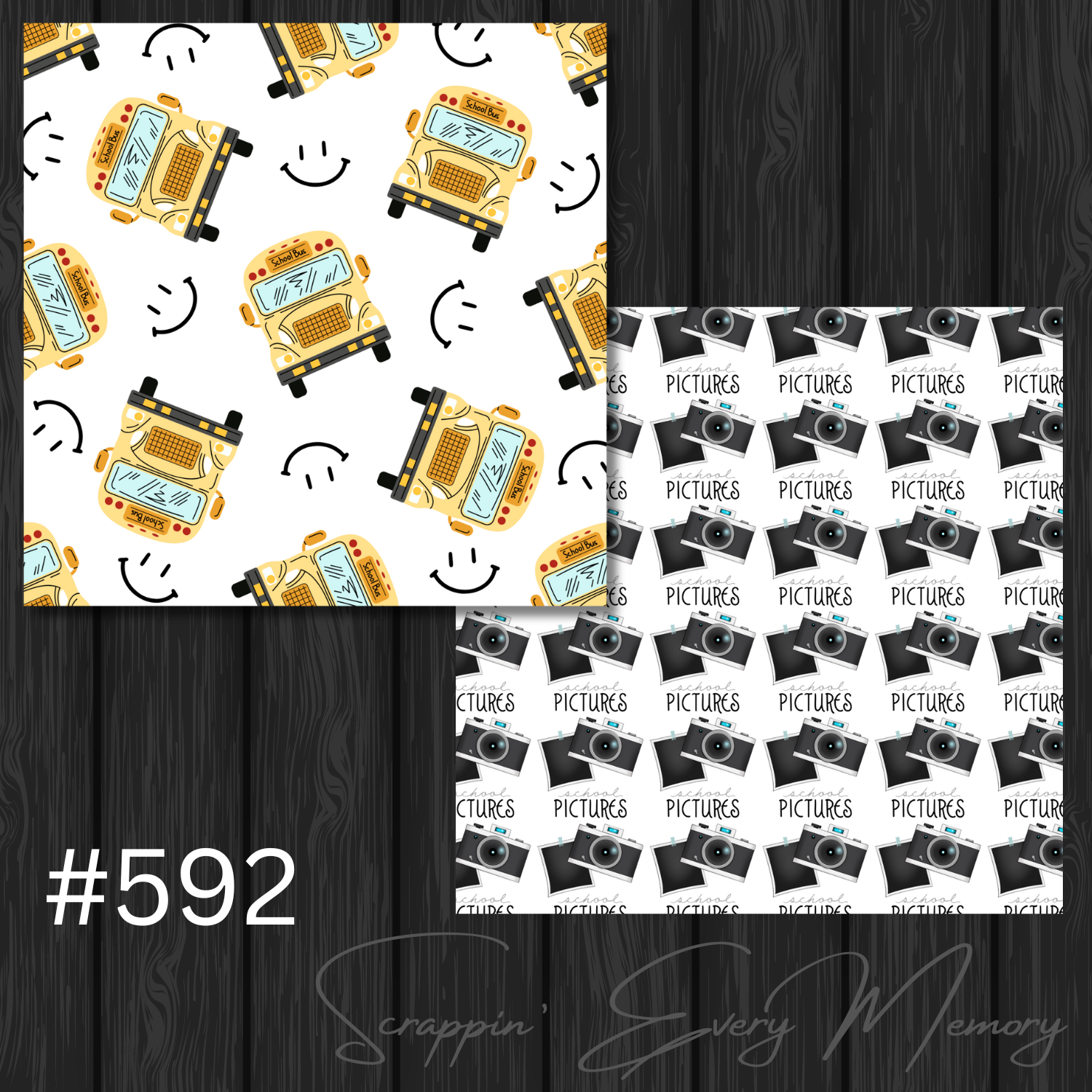 School #592 Coordinating Scrapbook Papers