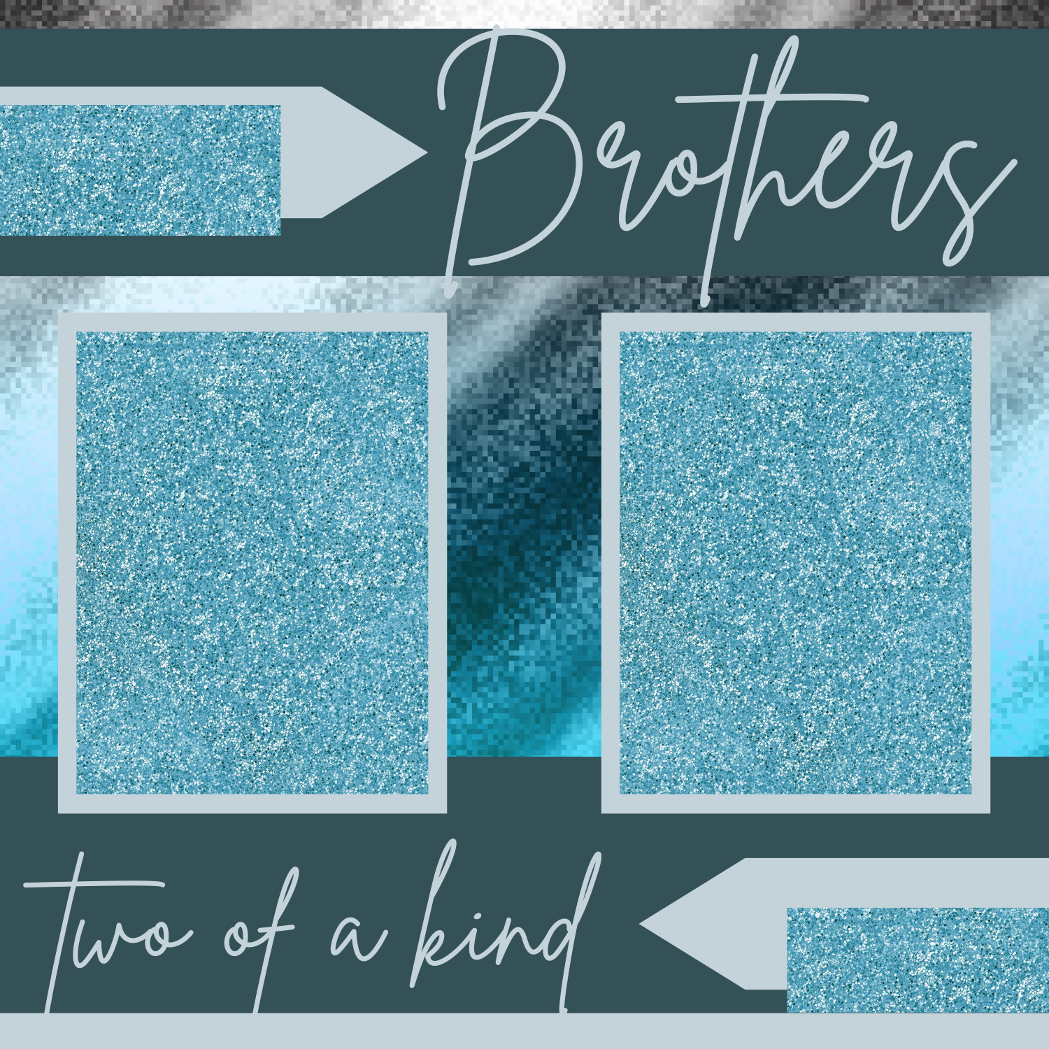 Brothers Premade Scrapbook Page 12x