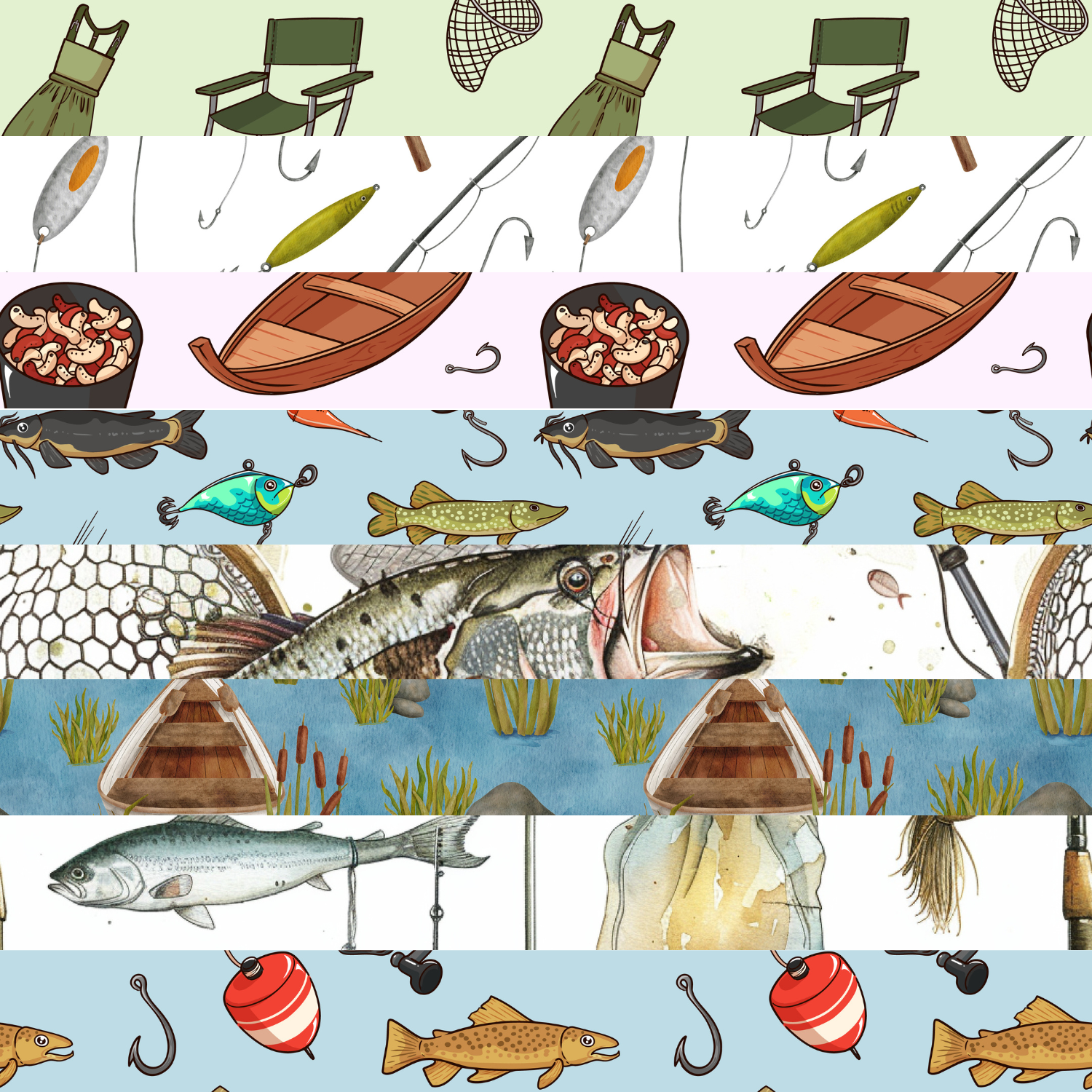 Fishing Border Sheet