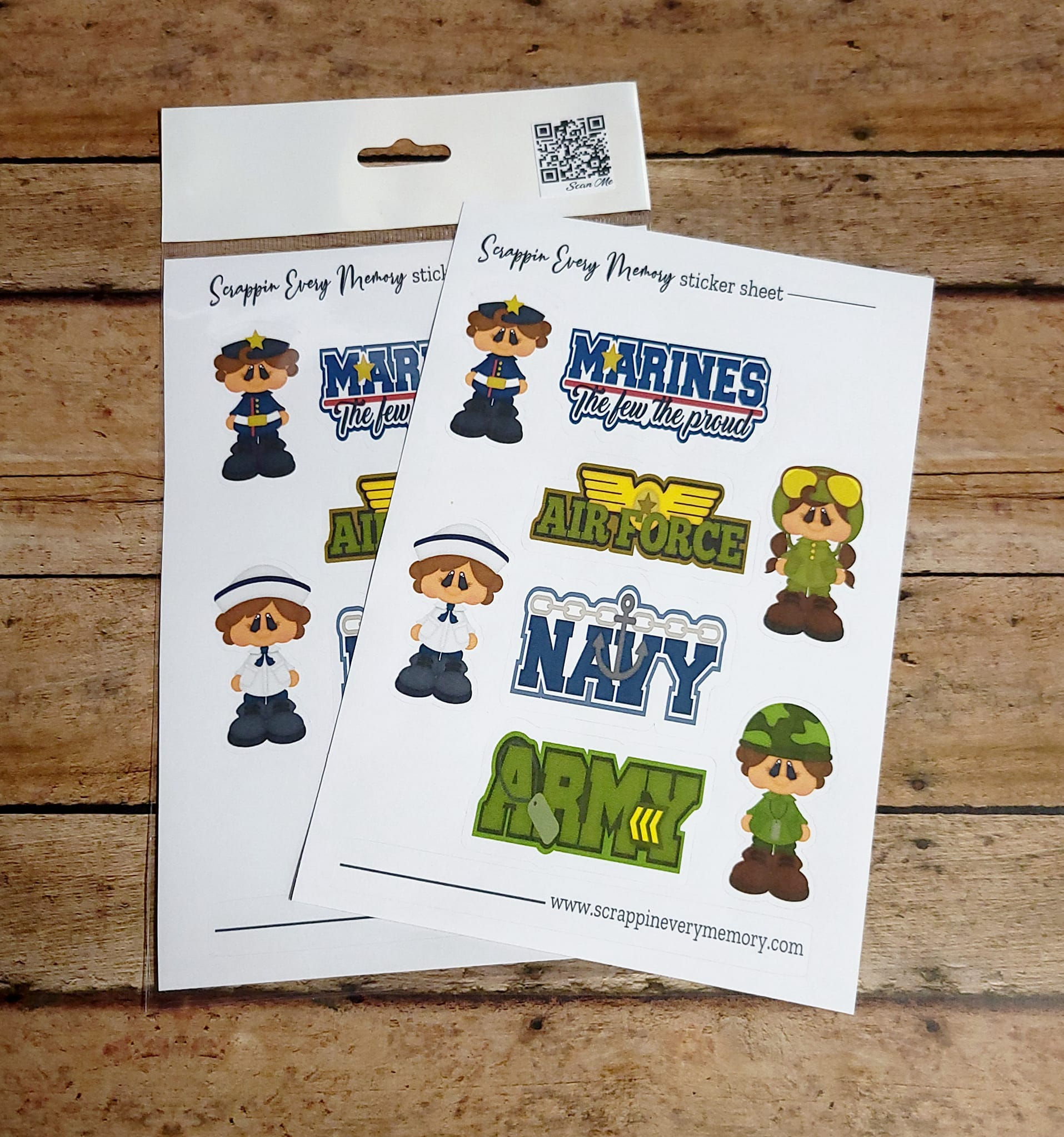 Armed Forces Women Sticker Sheet