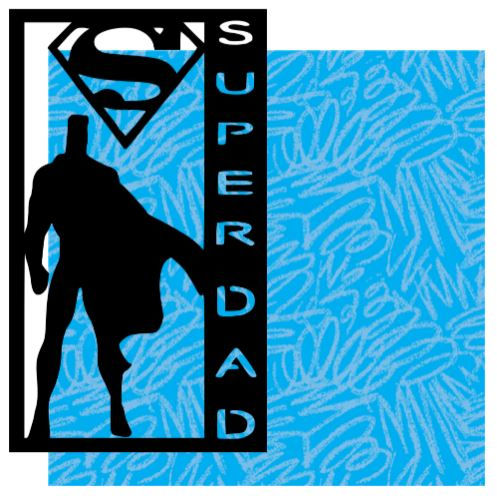 Super Dad Vertical Scrapbook Title