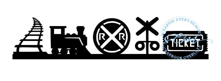 Train Scrapbook Border