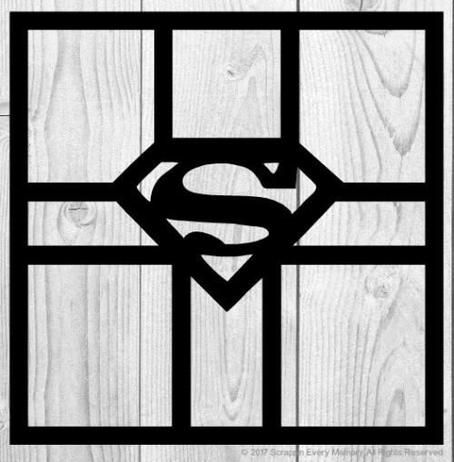 Superman Scrapbook Overlay