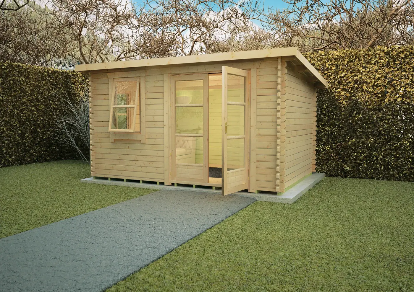Belton 44mm Log Cabin