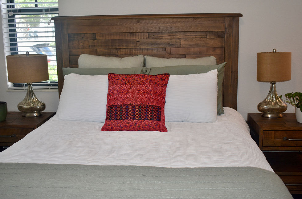 Thumbnail: Nebaj Red Horse Huipil Decorative Pillow