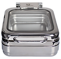 BYJ1201SS GN1/2 stainless steel chafing dish with temper glass visible lid