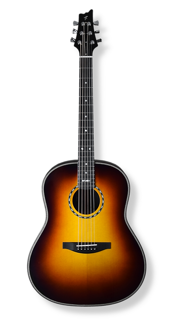 Taisto Guitars ACOUSTIC series steel string guitar in brown burst color