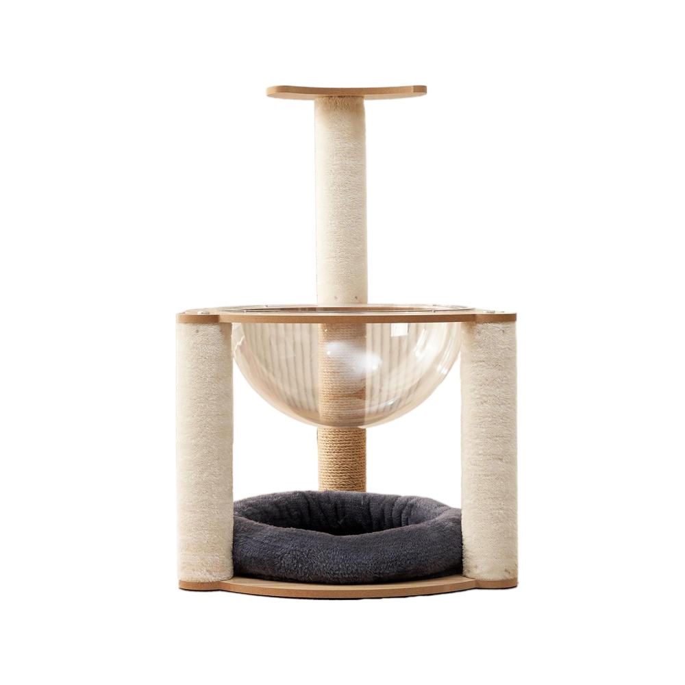 Snoekie Kompaktes 2-Ebenen-Design mit Acryl-Korb und Kuschelbett