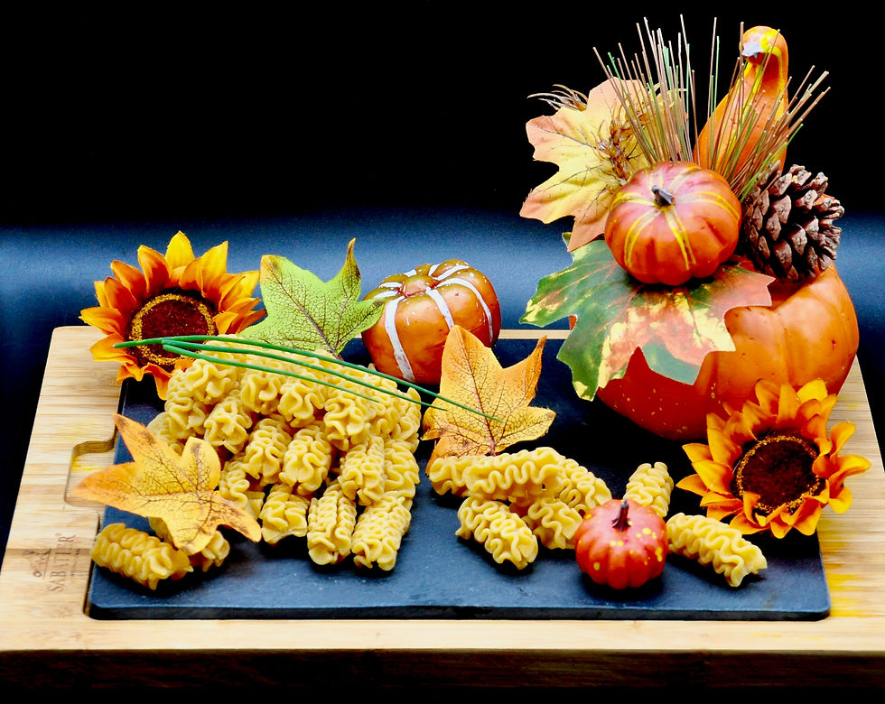 Thumbnail: Serviervorschlag Nudelwohl Pasta Friggitelli - Kürbis