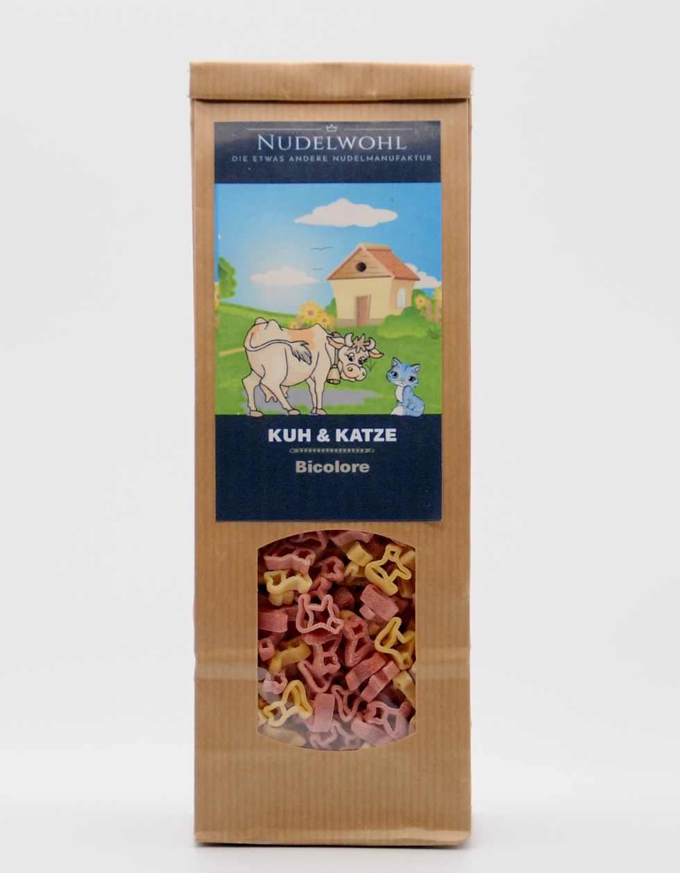 Thumbnail: Nudelwohl - Pasta Kuh & Katze - Bicolore - Verpackung