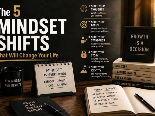 Mindset shifts for personal growth, clarity, discipline, and positive life change