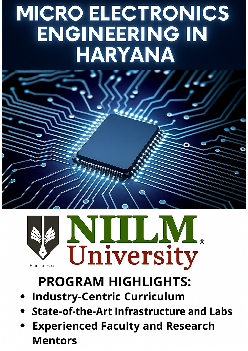 Why Choose NIILM University for Micro Electronics Engineering in Haryana?