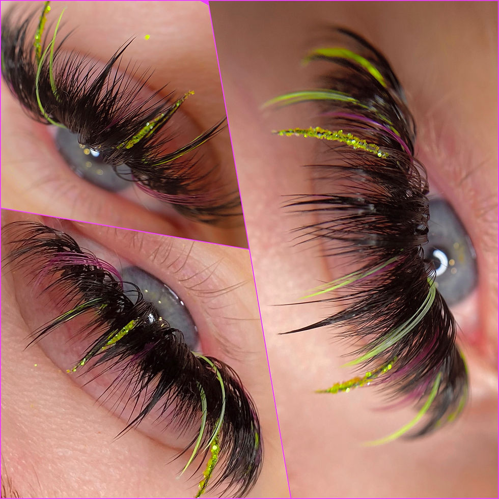Thumbnail: UV green & Yellow Glitter spikes