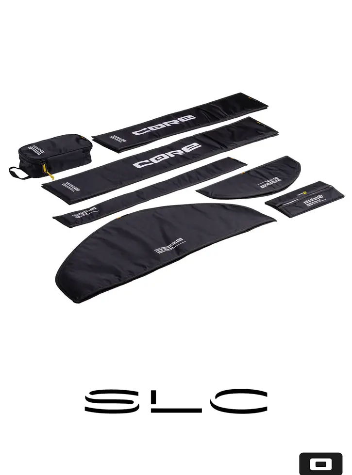 Black SLC kitesurfing board bag set