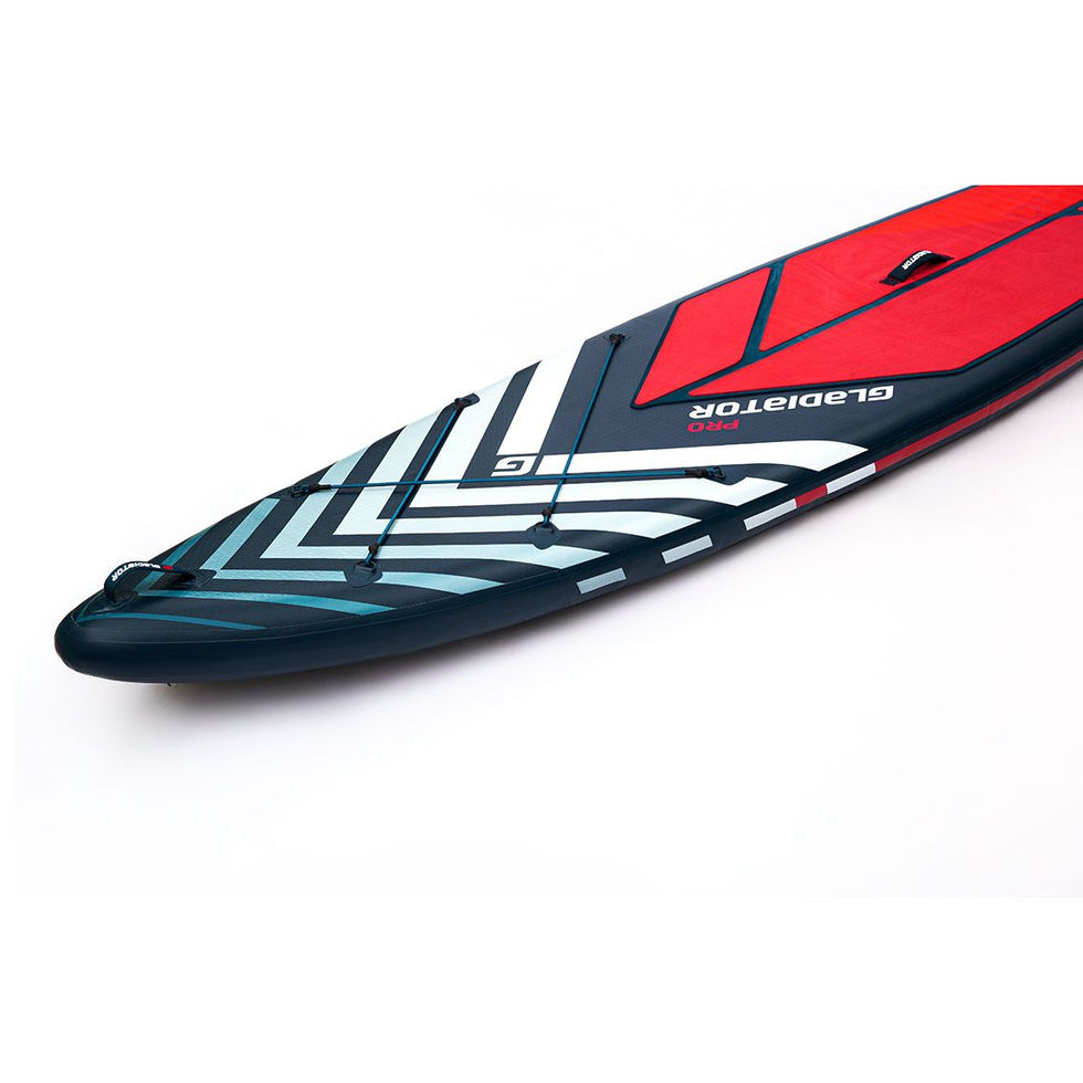 Red and black kitesurf board