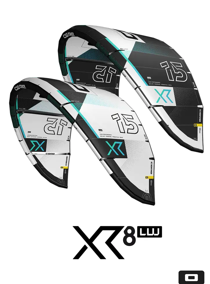 Two 2023 Y8 LW kitesurf kites