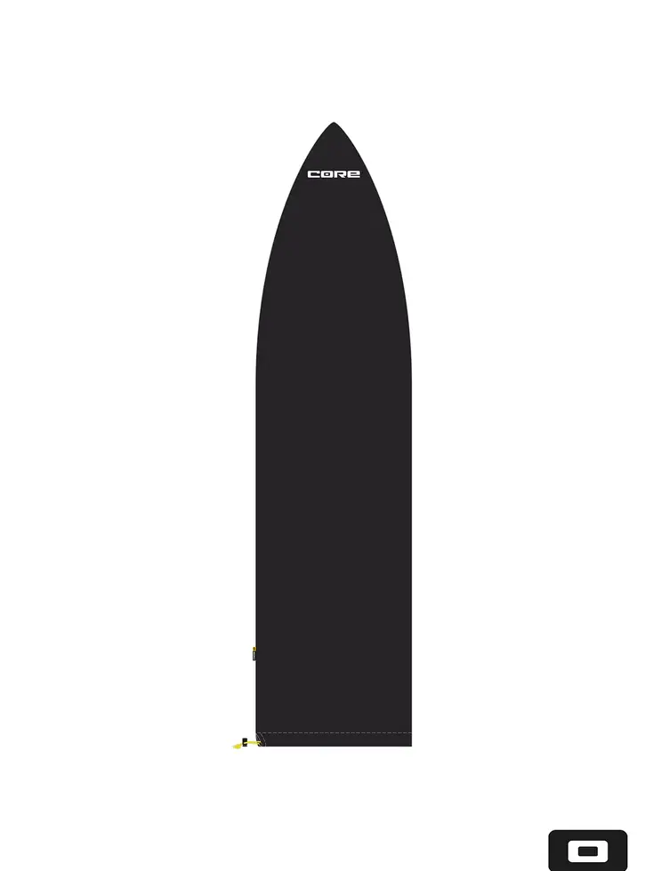 Black kitesurf board cover