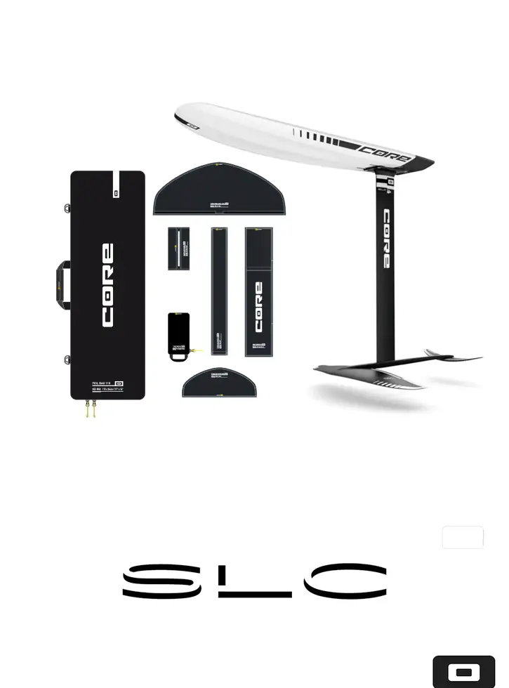 SLC Wing Foil Set: board, mast, fuselage, and fins