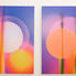 Paintings by Ákos Burg at his exclusive token release event in Vienna, held in partnership with GAIA Culture.