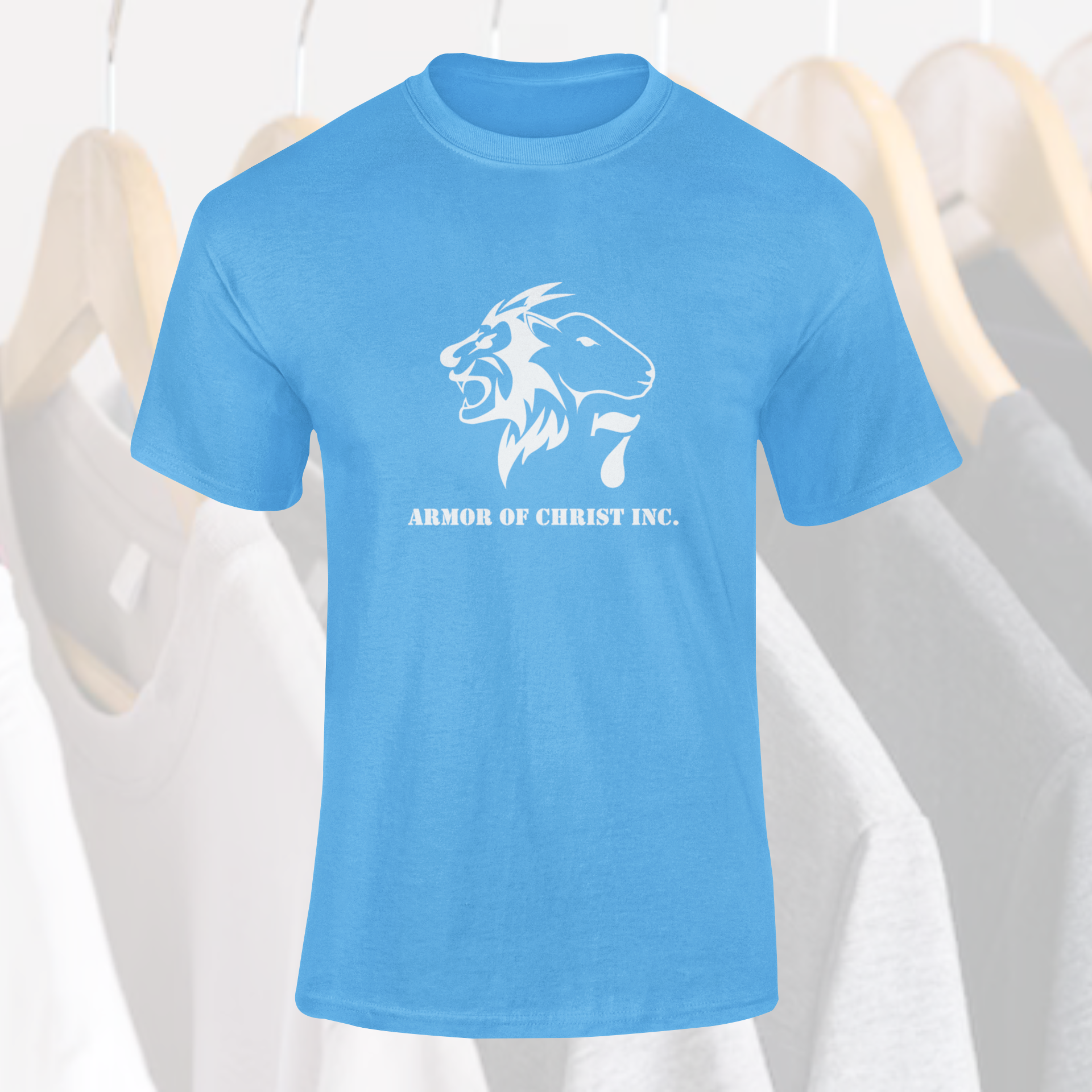 AOC 7 Light Blue & White