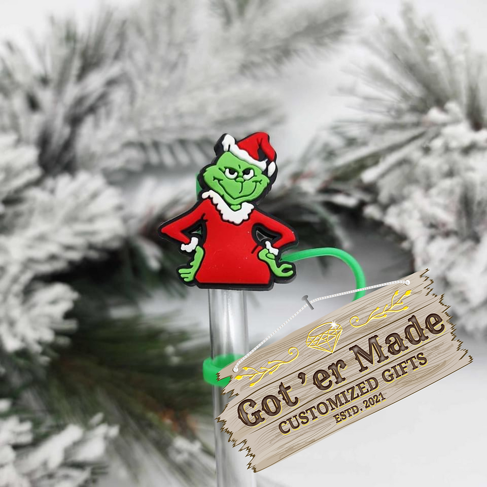 Thumbnail: GREEN GRUMP STRAW TOPPERS