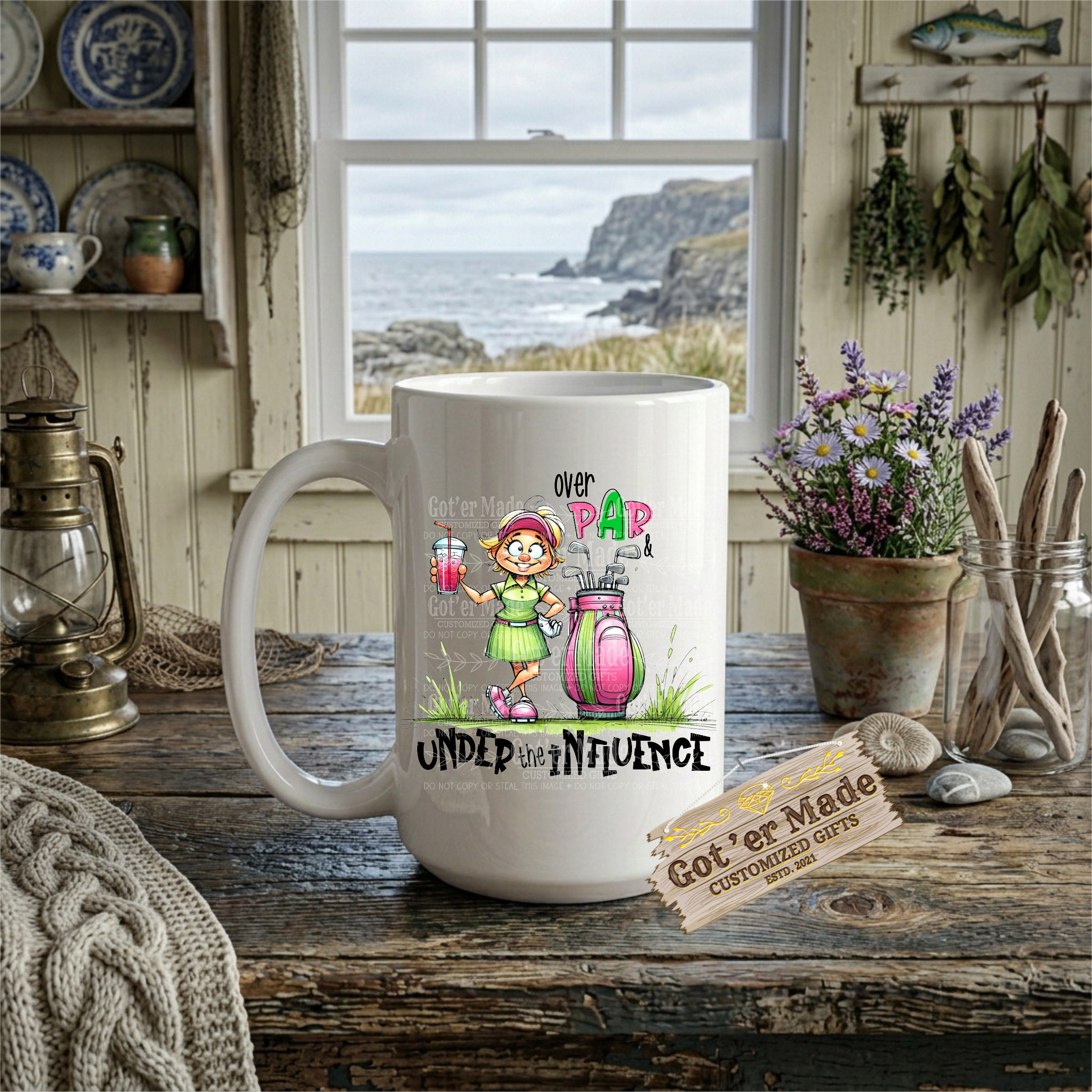 15 OZ MUG - OVER PAR UNDER INFLUENCE