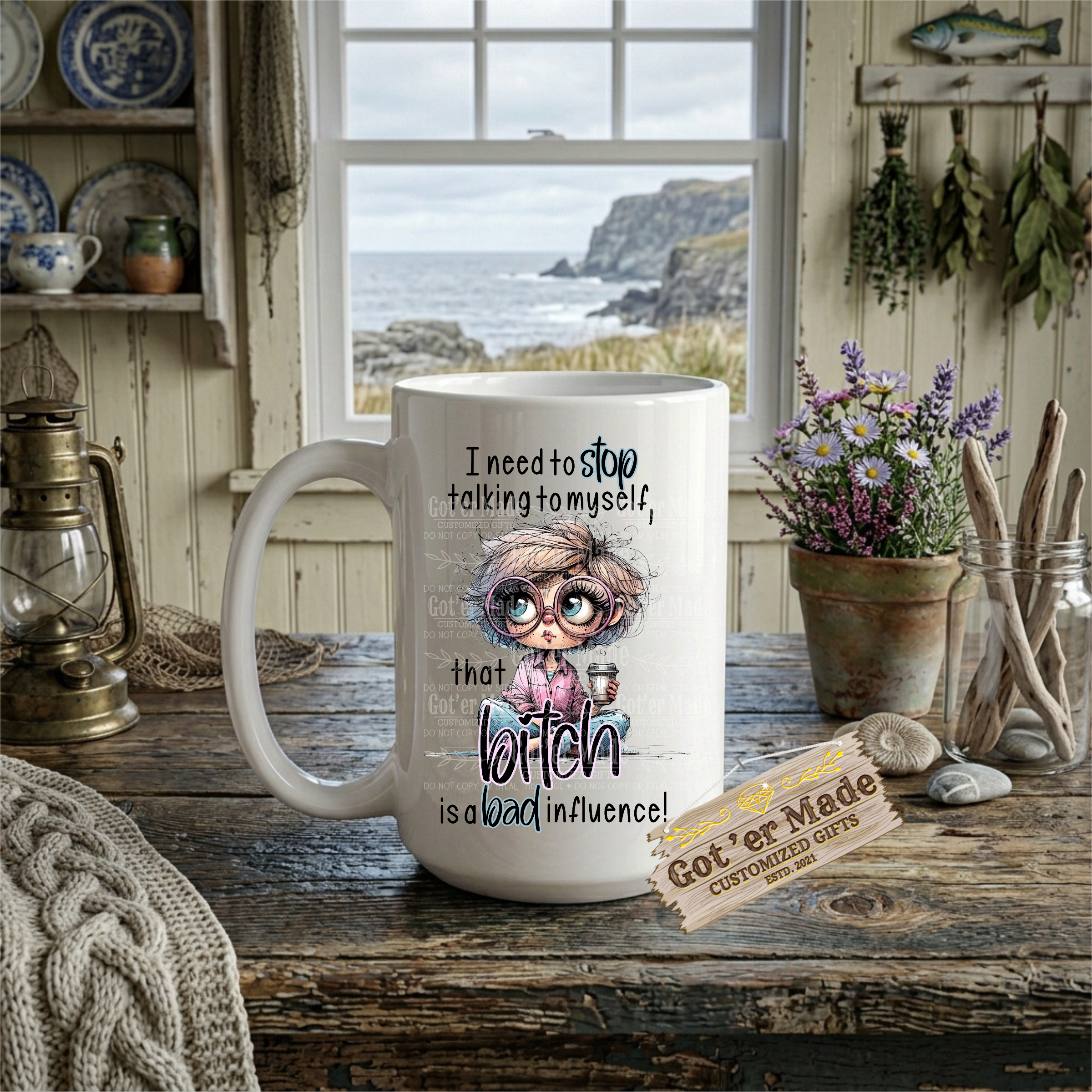15 OZ MUG - STOP TALKING TO MYSELF