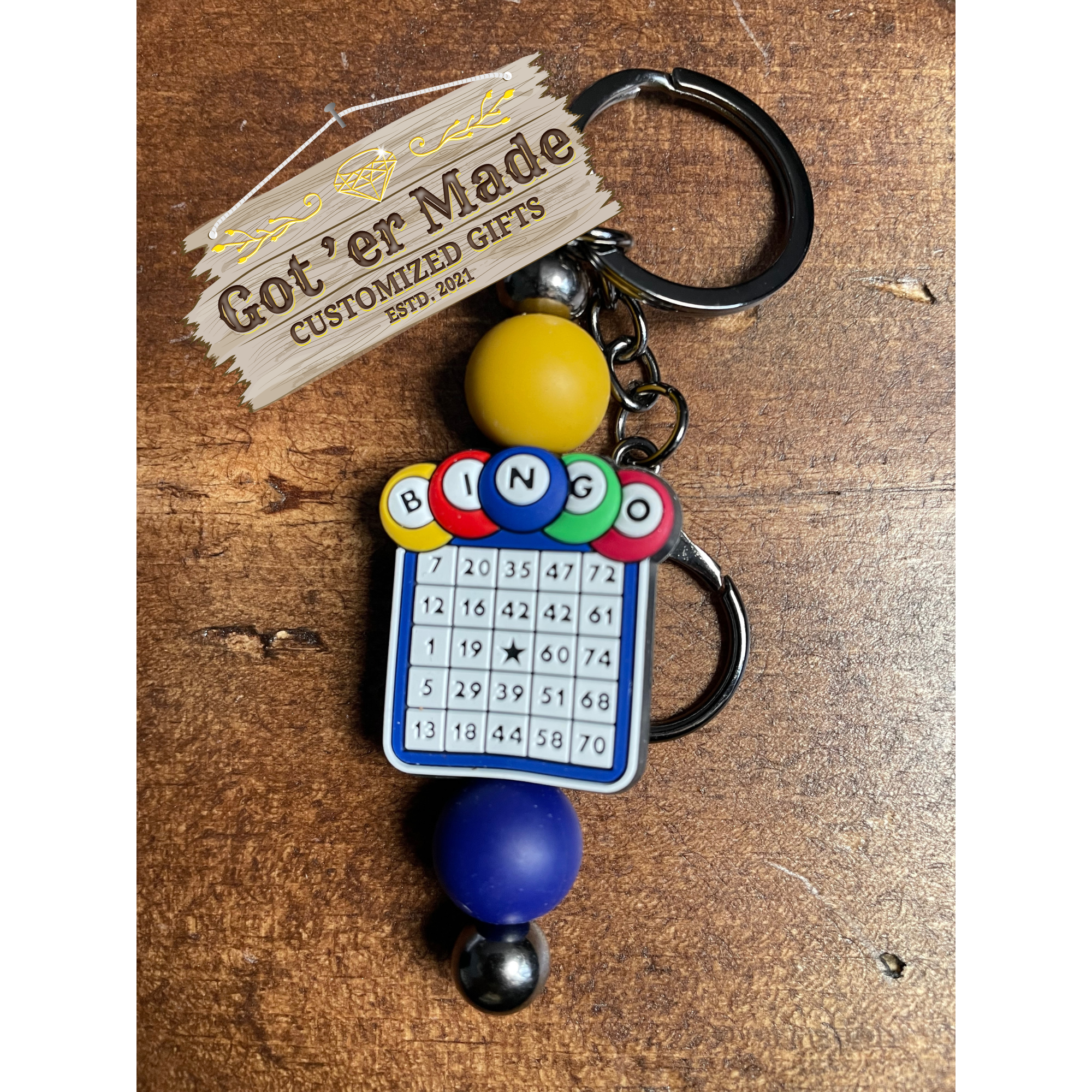 Beaded Keychain - Bingo Card