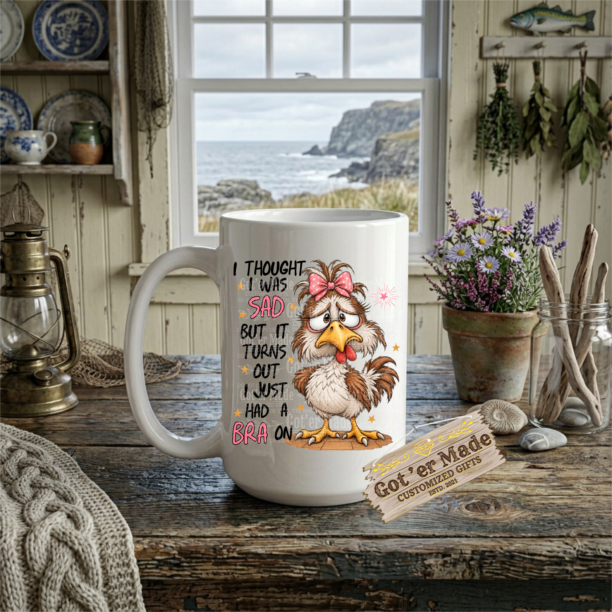 15 OZ MUG - I THOUGHT I WAS SAD