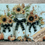 Thumbnail: RECTANGLE CUTTING BOARD - SUNFLOWERS IN JARS