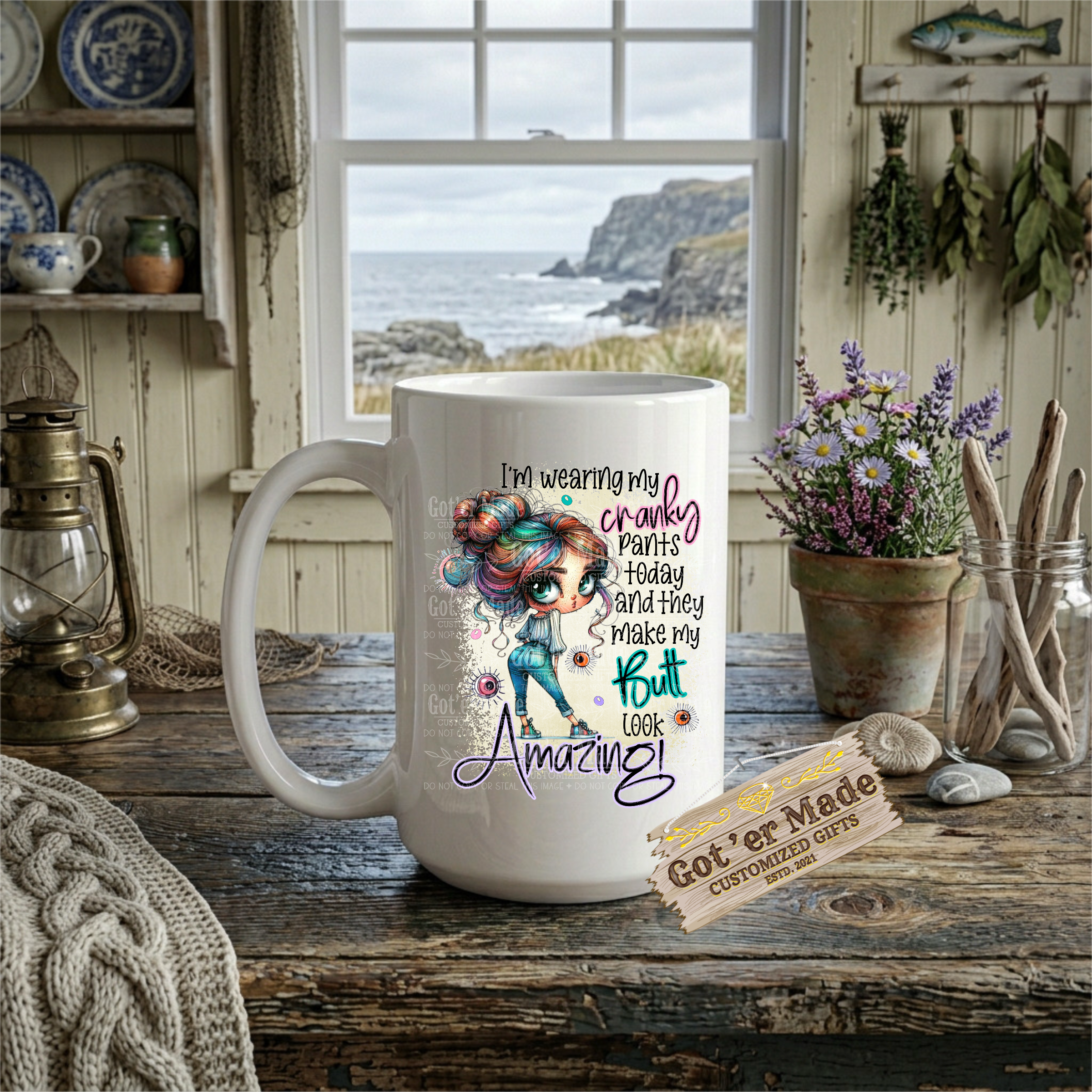 15 OZ MUG - CRANKY PANTS
