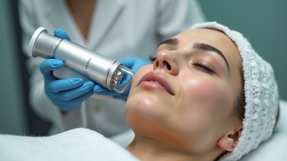 Close-up view of advanced skincare device used in treatment
