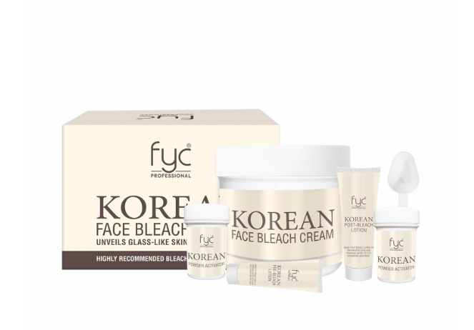 FYC Korean Face Bleach Cream – Glass Skin Effect, Gentle Whitening 250 GM