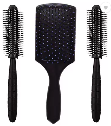 Rauub Combo of Paddle Hair Brush and Round Hair Brush for Unisex  pack of 3