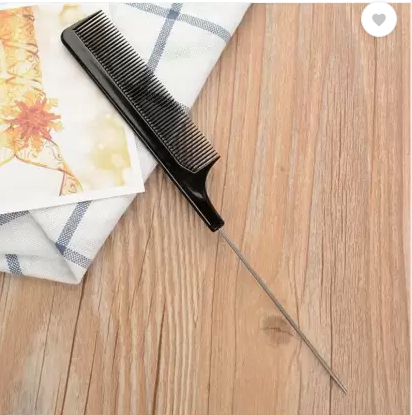 Rauub professional Steel Pin Rat Tail Carbon Fiber Heat Resistant Teasing Comb